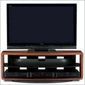 BDI Valera Triple Wide 3 Shelf TV Stand in Natural Stained Cherry