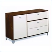 Nexera Topolino 3 Drawer Dressing Chest in Truffle and Ivory Finish