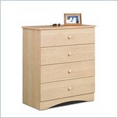 Nexera Alegria 4 Drawer Chest in Natural Maple Finish