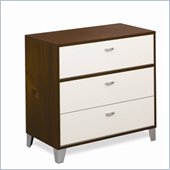 Nexera Topolino 3 Drawer Chest in Truffle and Ivory Finish
