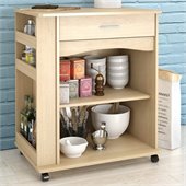 Nexera Delissio Microwave Cart in Natural Maple