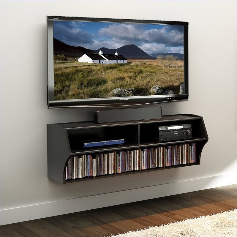 prepac altus wall mounted home entertainment console