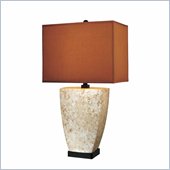 Minka Lighting 1 Light Table Lamp Ambience in Mottled Light Brown with Gold Shade