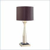 Minka Lighting 1 Light Table Lamp Ambience in Antique Silver with Black Shade
