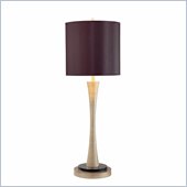 Minka Lighting 1 Light Table Lamp Ambience in Antique Silver with Black Shade