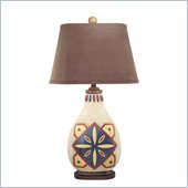 Minka Lighting 1 Light Table Lamp Ambience in Multicolor with Brown Shade