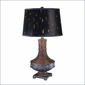Minka Lighting 1 Light Table Lamp Ambience in Dark Espresso with Black Shade w/ Espresso