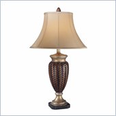 Minka Lighting 1 Light Table Lamp Ambience in Brown with Taupe Shade