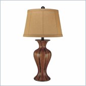 Minka Lighting 1 Light Table Lamp Ambience in Brown and Black with Cream Shade