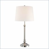 Minka Lighting 1 Light Table Lamp Ambience in Chrome with White Shade