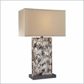 Minka Lighting 1 Light Table Lamp Ambience in Clear Acrylic with Light Gray Shade