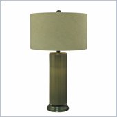 Minka Lighting 1 Light Table Lamp Ambience in Dark Green with Green Shade