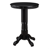 Boraam Florence Pedestal Pub Table in Black Sandthru