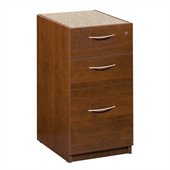 Bestar Embassy Wood File Storage Cabinet Full Size Pedestal in Tuscany Finish