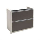 Bestar Connexion 2 Drawer Lateral File Storage Cabinet in Slate and Sandstone