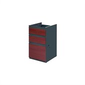 Bestar Prestige 1 Drawer Lateral Wood File Storage Pedestal in Bordeaux