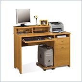 Bestar Legend Home Office Wood Computer Desk in Golden Oak