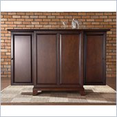 Crosley Furniture Newport Expandable Bar Cabinet in Vintage Mahogany Finish