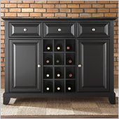 Crosley Furniture Newport Buffet Server / Sideboard Cabinet in Black