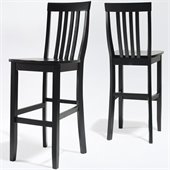 Crosley Furniture Bar Height School House Bar Stool in Black Finish