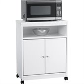 Ameriwood Mobile Microwave Cart in White