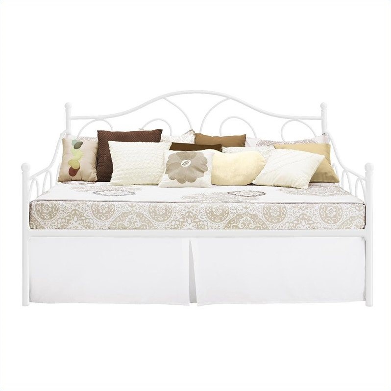 Ameriwood Victoria Full Size Metal White Daybed | eBay