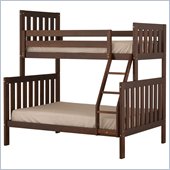 Canwood Alpine II Twin over Full Bunk Bed w/ Ladder/Guard Rail in Cherry 