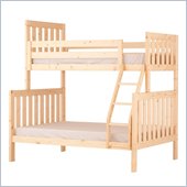 Canwood Alpine II Twin over Full Bunk Bed w/ Ladder/Guard Rail in Natural
