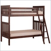 Canwood Alpine II Twin over Twin Bunk Bed w/ Angled Ladder/Guard Rail in Cherry 