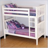 Canwood Alpine II Twin over Twin Bunk Bed w/ Vertical Ladder/Guard Rail in White