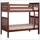 Canwood Alpine II Twin over Twin Bunk Bed w/ Vertical Ladder/Rail in Cherry 