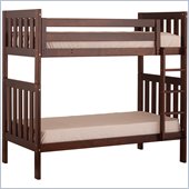 Canwood Alpine II Twin over Twin Bunk Bed w/ Vertical Ladder/Rail in Espresso