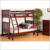 Canwood Base Camp Twin over Full Bunk Bed w/ Ladder/Guard Rail in Espresso