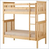 Canwood Base Camp Twin over Twin Bunk Bed w/ Vertical Ladder/Guard Rail in White