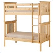 Canwood Base Camp Twin over Twin Bunk Bed w/ Vertical Ladder/Rail in Natural