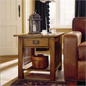 Hammary Canyon Rectangular Drawer End Table in Mission Oak