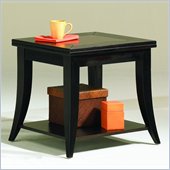 Hammary Lockwood Rectangular End Table in Black Coffee