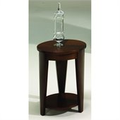 Hammary Oasis Round Chairside Table in Cherry/Walnut