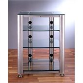 VTI HGR404 4 Shelf Glass Audio Cabinet/Rack
