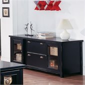 Kathy Ireland Home by Martin Furniture Tribeca Loft Black Storage Credenza