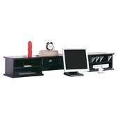 Kathy Ireland Home by Martin Furniture Tribeca Loft Black Office Long Reception Hutch