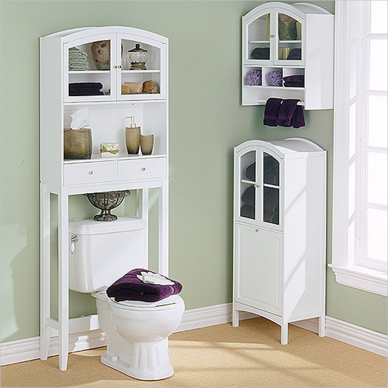 Southern Enterprises White Arch Top Wall Bathroom eBay