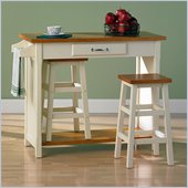 Southern Enterprises Nantucket 3 Piece Breakfast Bar Dining Set