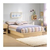 South Shore Copley Platform Full/ Queen Bed Frame Only in Light Maple Finish