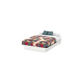 South Shore Newbury Modern Platform Bed Frame Only in White Finish