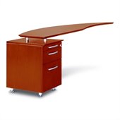Mayline Napoli Curved Desk Left Return with Pedestal