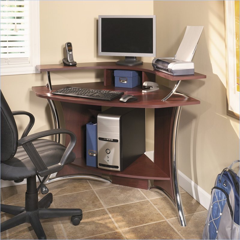 Bush Corner Wood Harvest Cherry Computer Desk eBay