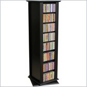 Venture Horizon Revolving 2-Sided CD DVD Media Spinning Tower, Shown in Cherry Finish