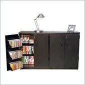 Venture Horizon Basic Double Wide CD/DVD Media Storage Cabinet in Multiple Finishes