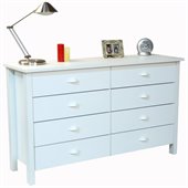 Venture Horizon Nouvelle White 8-Drawer Lowboy